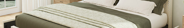Larmace Upholstered Bed Frame with Storage Linen Platform Tufted Bed Frame with 4 Drawers and Headboard, Wood Slats Support, No Box Spring